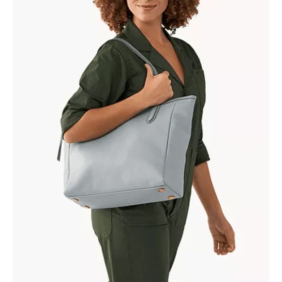 Fossil NIB Sydney Tote Smokey Blue Tote Shoulder Bag Purse, MSRP $280 SOLD OUT - Picture 9 of 9